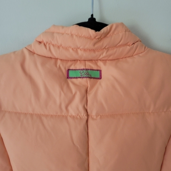 Lilly Pulitzer White Label Creamsicle Orange Down Puffer Vest Size Large - Picture 4 of 8